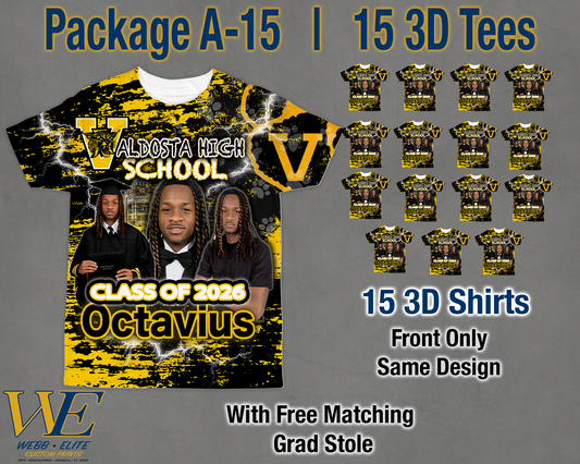 15 Grad 3D Shirts (Package A-15)