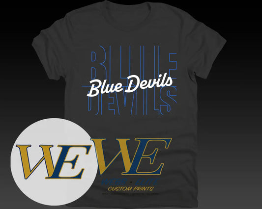 Blue Devils Shadow Script Tee