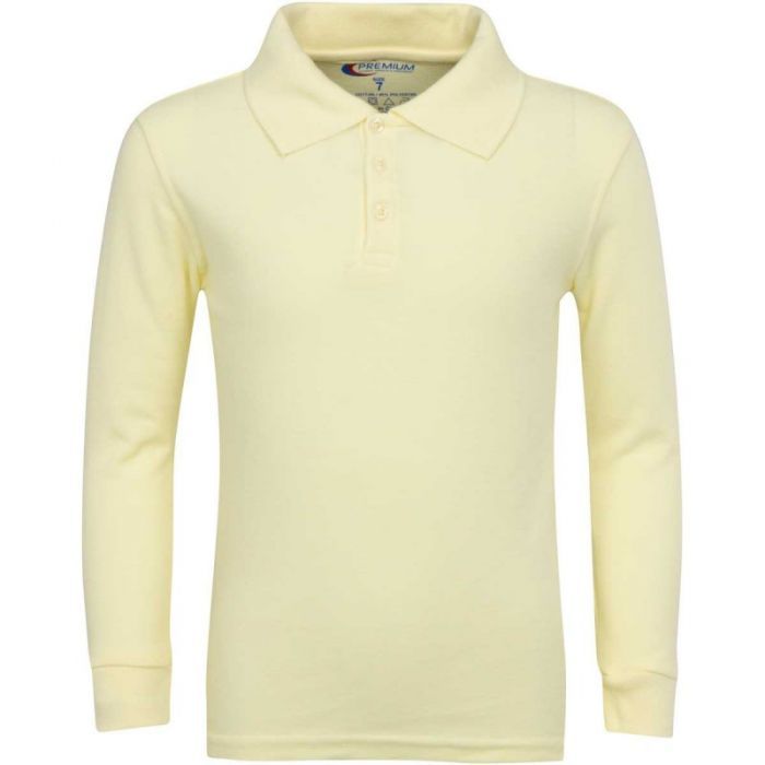 Boys/ Unisex Long Sleeve Pique Polo Shirt
