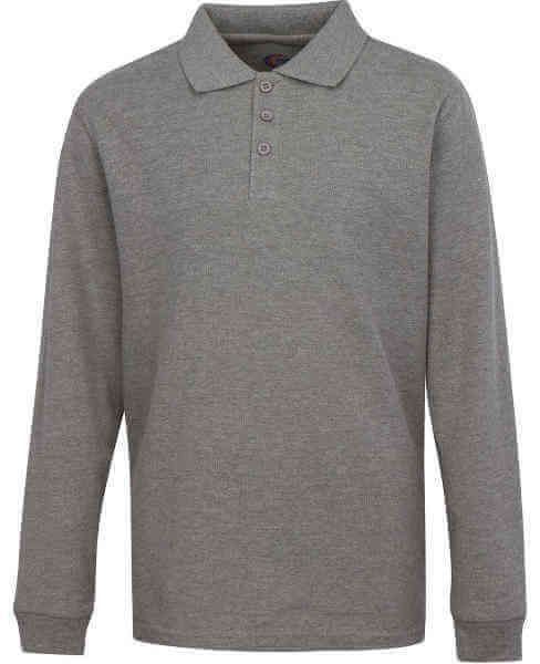 Men's Long Sleeve Pique Polo Shirt - Big Size