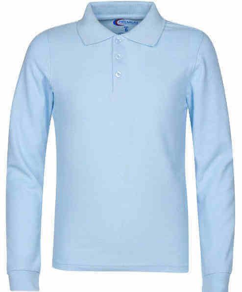Men's Long Sleeve Pique Polo Shirt - Big Size