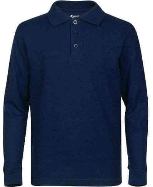 Men's Long Sleeve Pique Polo Shirt - Big Size