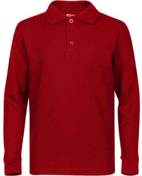 Men's Long Sleeve Pique Polo Shirt - Big Size