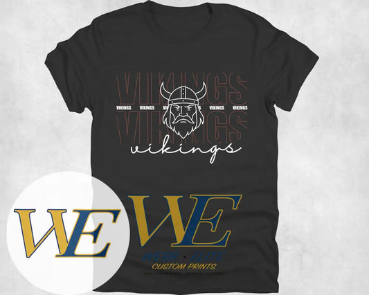 Viking Shadow Script Tee