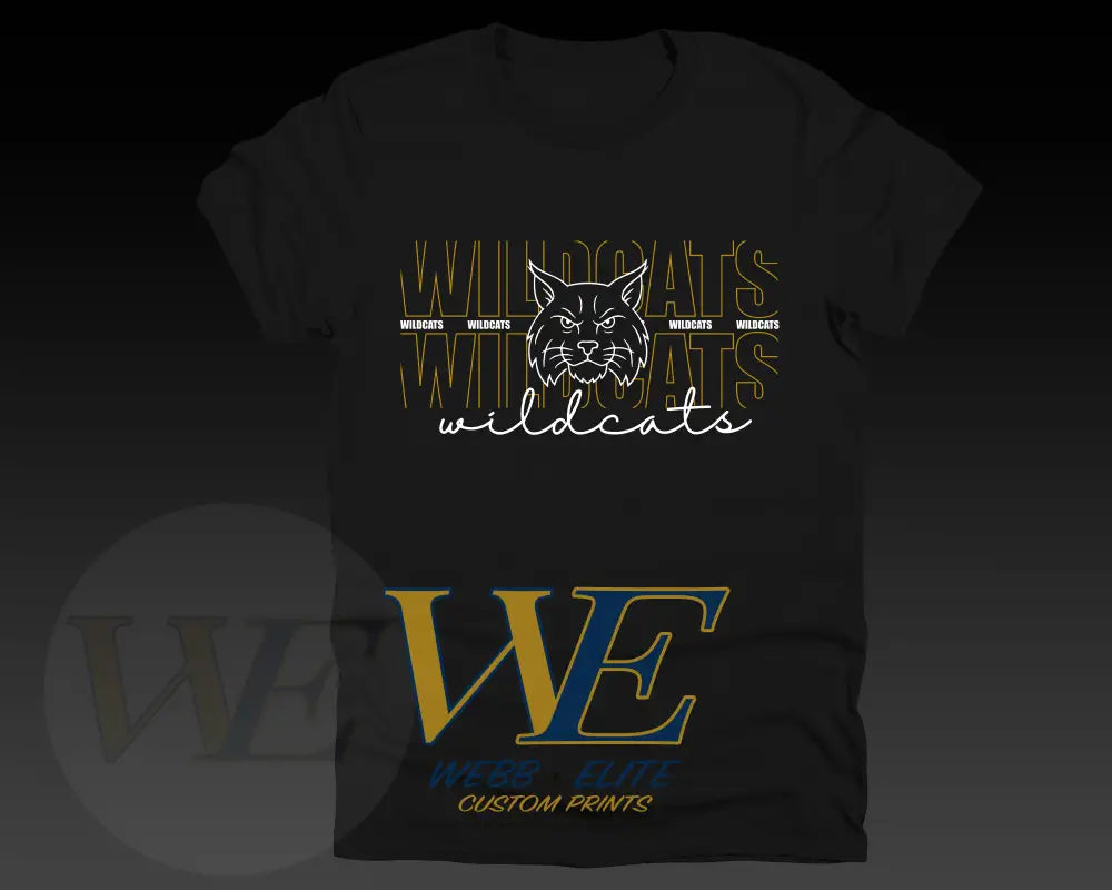 Wildcats Script Shadow Tee